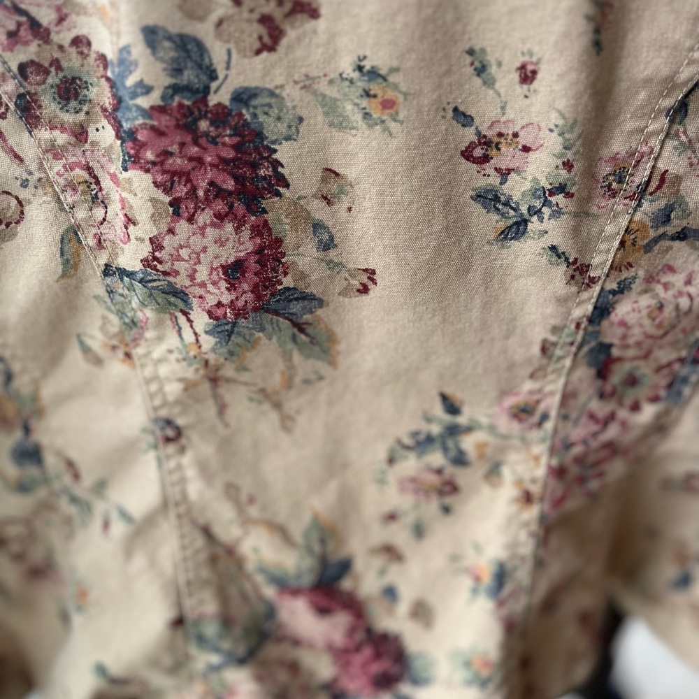 Chaps Women's Floral Print Blazer EUC - Picture 5 of 5